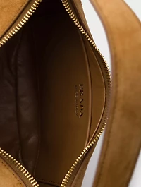 Prada Arqué Suede Shoulder Bag