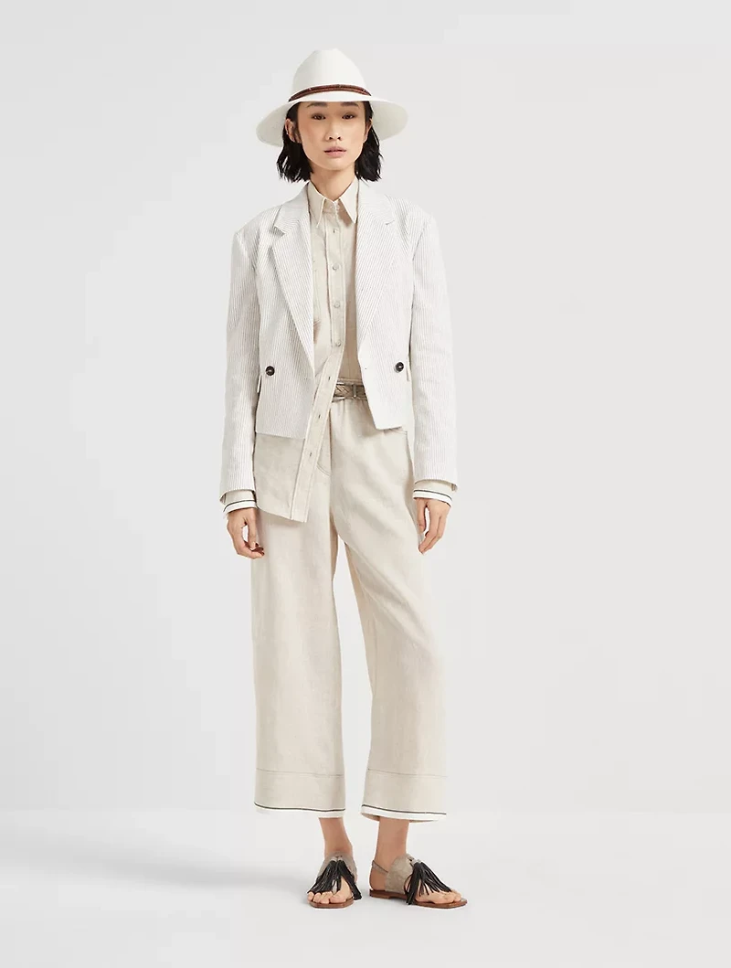 Linen Shirt With Monili