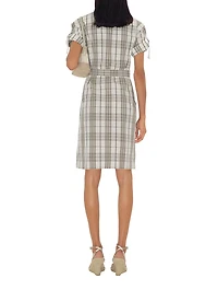 Check Cotton Shirt Dress