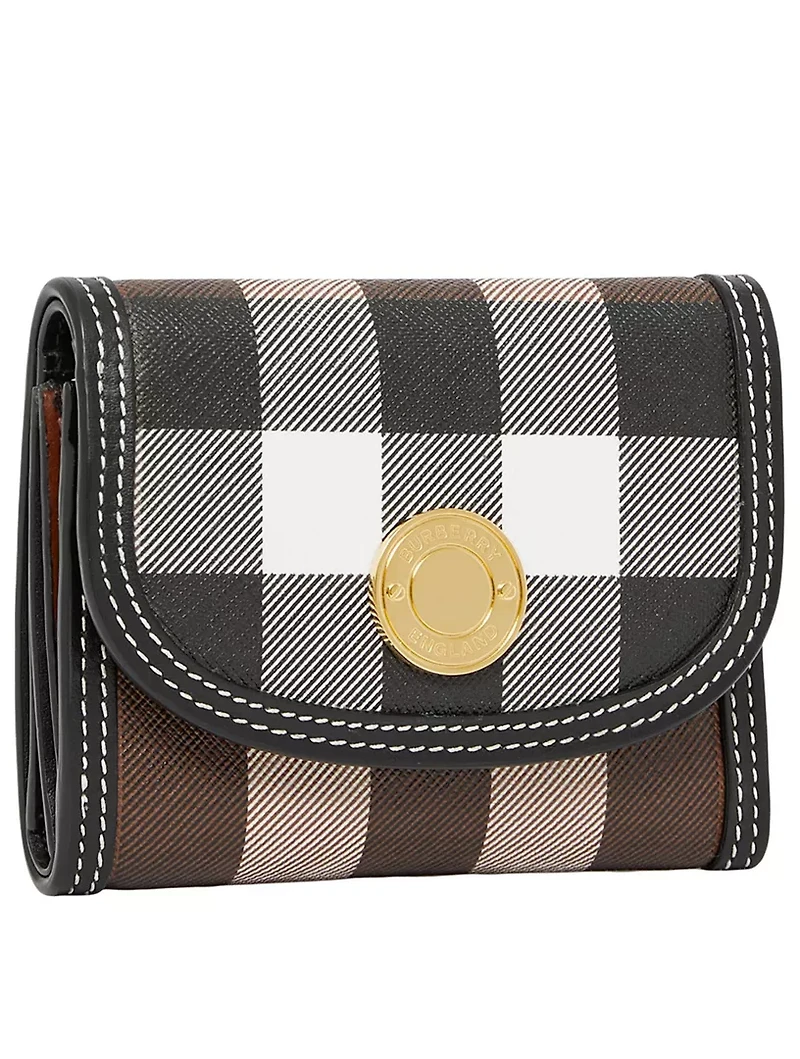 Small Check Folding Wallet