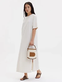 Pin Mini Bucket Canvas Calf Trim