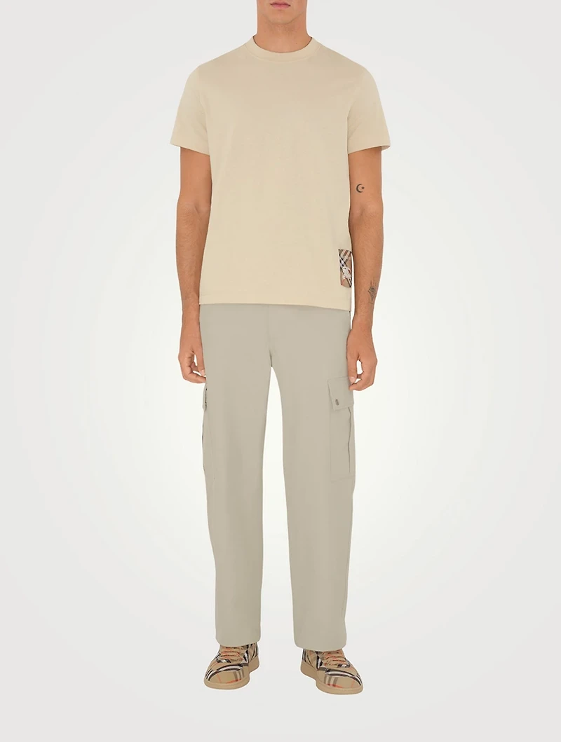 Check Label Cotton T-shirt