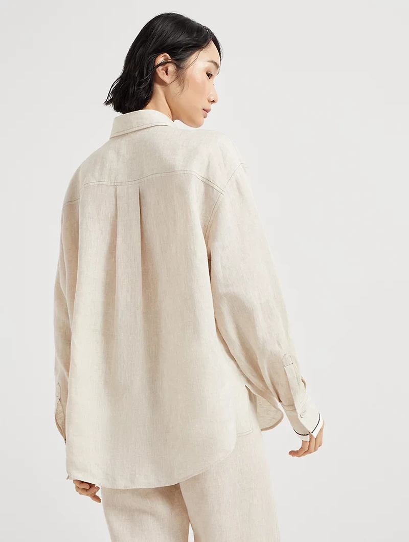Linen Shirt With Monili