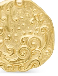 Aquarius Amulet In 18k Yellow Gold, 27mm