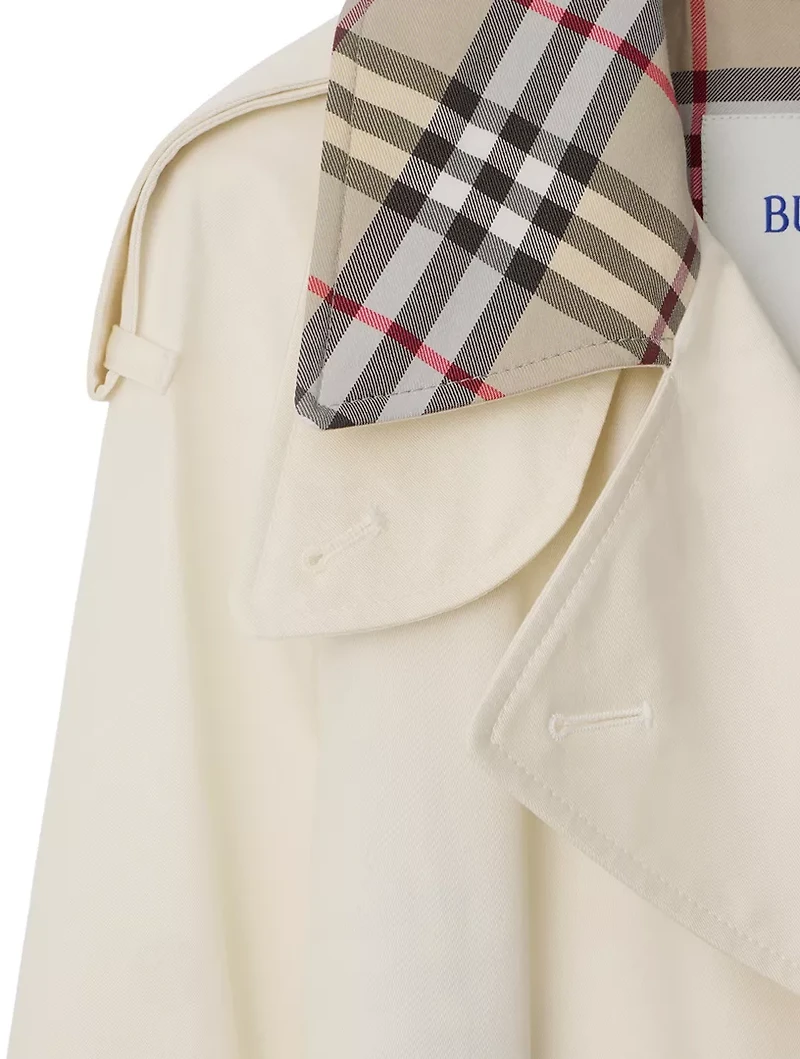 Mid-length Check Collar Castleford Trench Coat