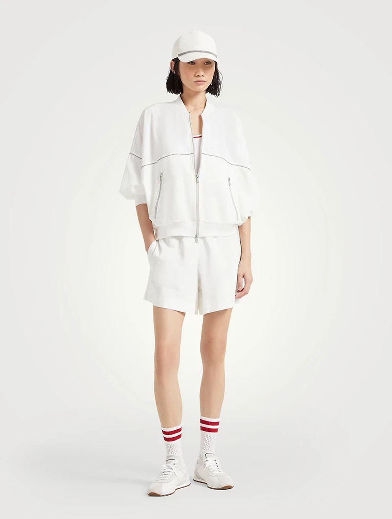 Paneled Track Shorts