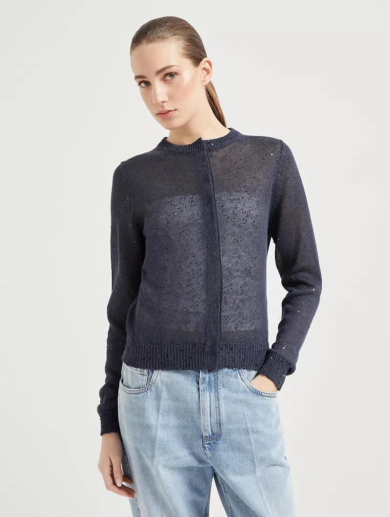 Linen And Silk Cardigan