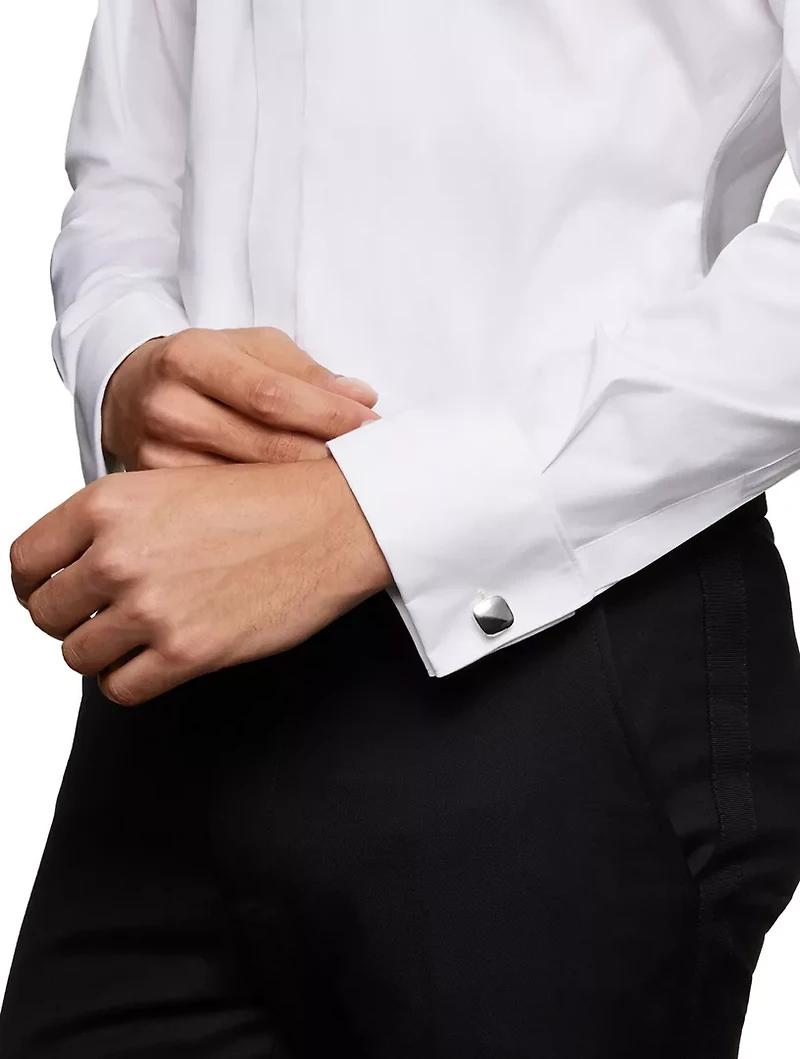 Streamline® Cushion Cufflinks In Sterling Silver, 17mm