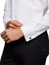 Streamline® Cushion Cufflinks In Sterling Silver, 17mm