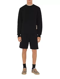 Check Label Cotton Shorts