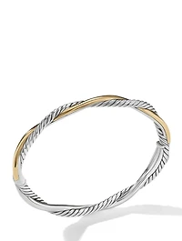 Petite Infinity Bracelet Sterling Silver With 14k Yellow Gold