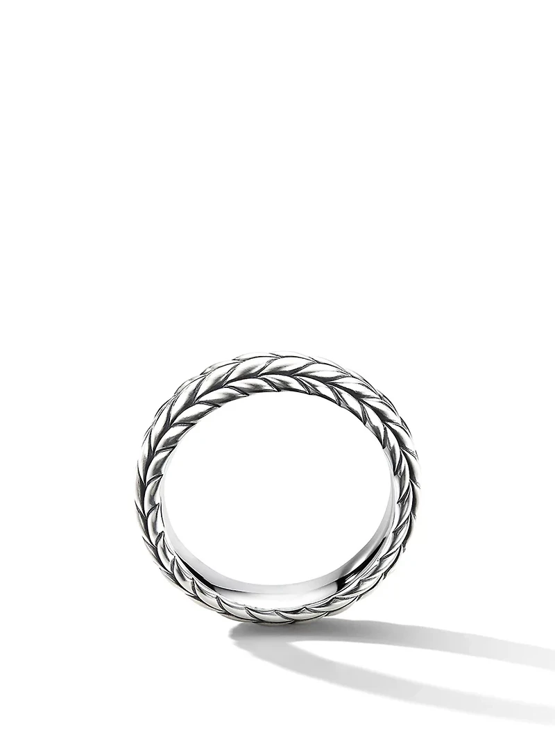 Chevron Beveled Band Ring Sterling Silver