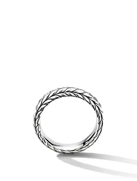 Chevron Beveled Band Ring Sterling Silver