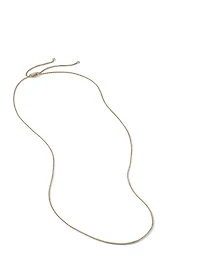 Box Chain Slider Necklace In 18k Yellow Gold, 1.7mm