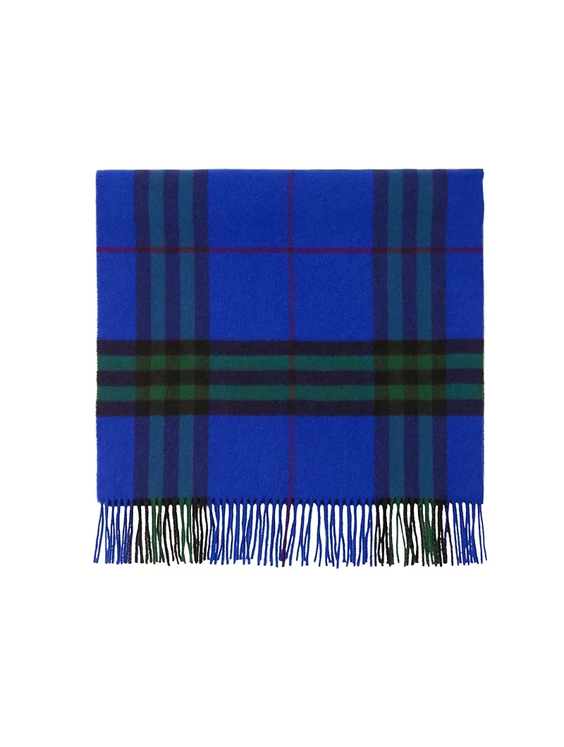 Wide Check Cashmere Scarf