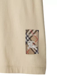 Check Label Cotton T-shirt