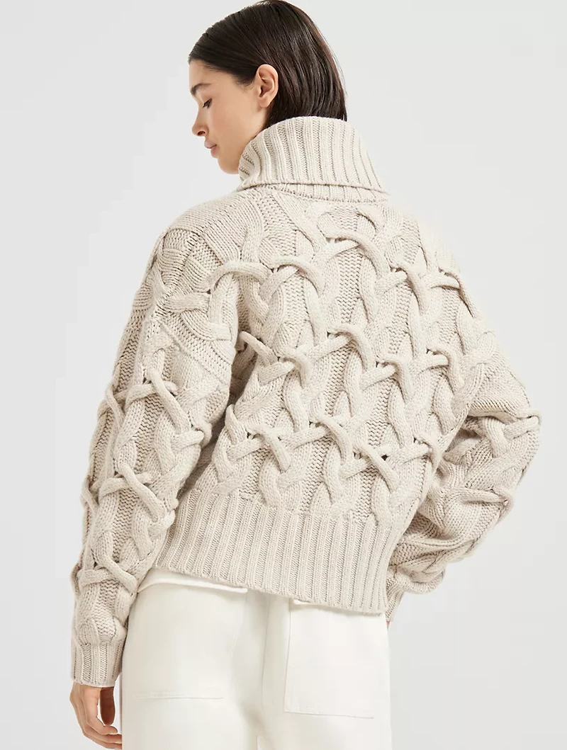 Crisscross Cable Cardigan