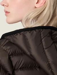Light Pongé Down Hoodie Jacket