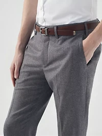 Virgin Wool Flannel Trousers