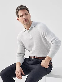 Cotton Polo-style Sweater