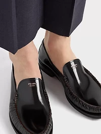 Brushed Leather Loafers
