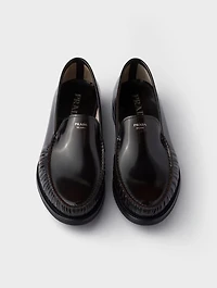 Brushed Leather Loafers