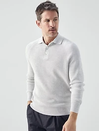 Cotton Polo-style Sweater