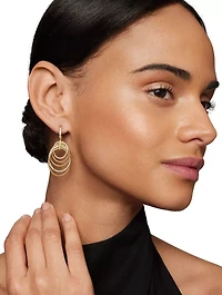 Dy Origami Drop Earrings In 18k Yellow Gold With Diamonds, 21mm