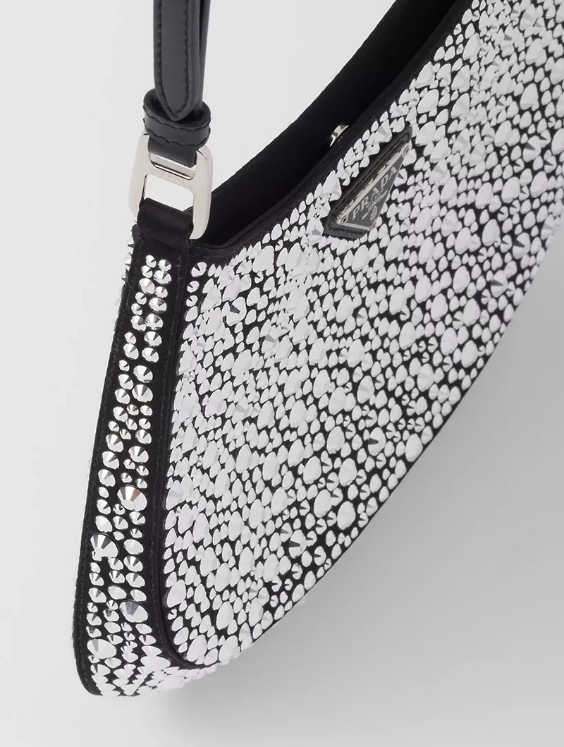 Prada Cleo Satin Bag With Crystals