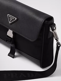 Re-nylon And Saffiano Shoulder Bag