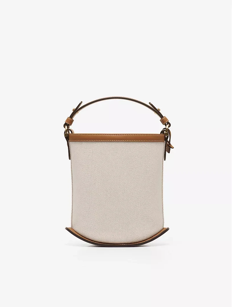 Pin Mini Bucket Canvas Calf Trim