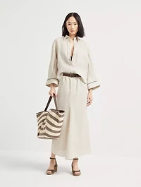 Cropped Shirt With Monili
