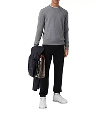 Icon Stripe Trim Wool Sweater