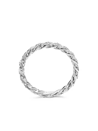 Pavé Petite Band Ring 18k White Gold With Diamonds, 2.8mm