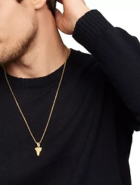 Shark Tooth Amulet In 18k Yellow Gold, 24.4mm