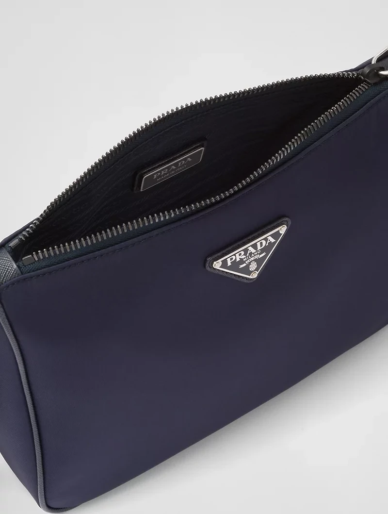 Re-nylon And Saffiano Leather Shoulder Bag
