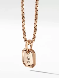 Roman Amulet In 18k Rose Gold With Pavé Cognac Diamonds