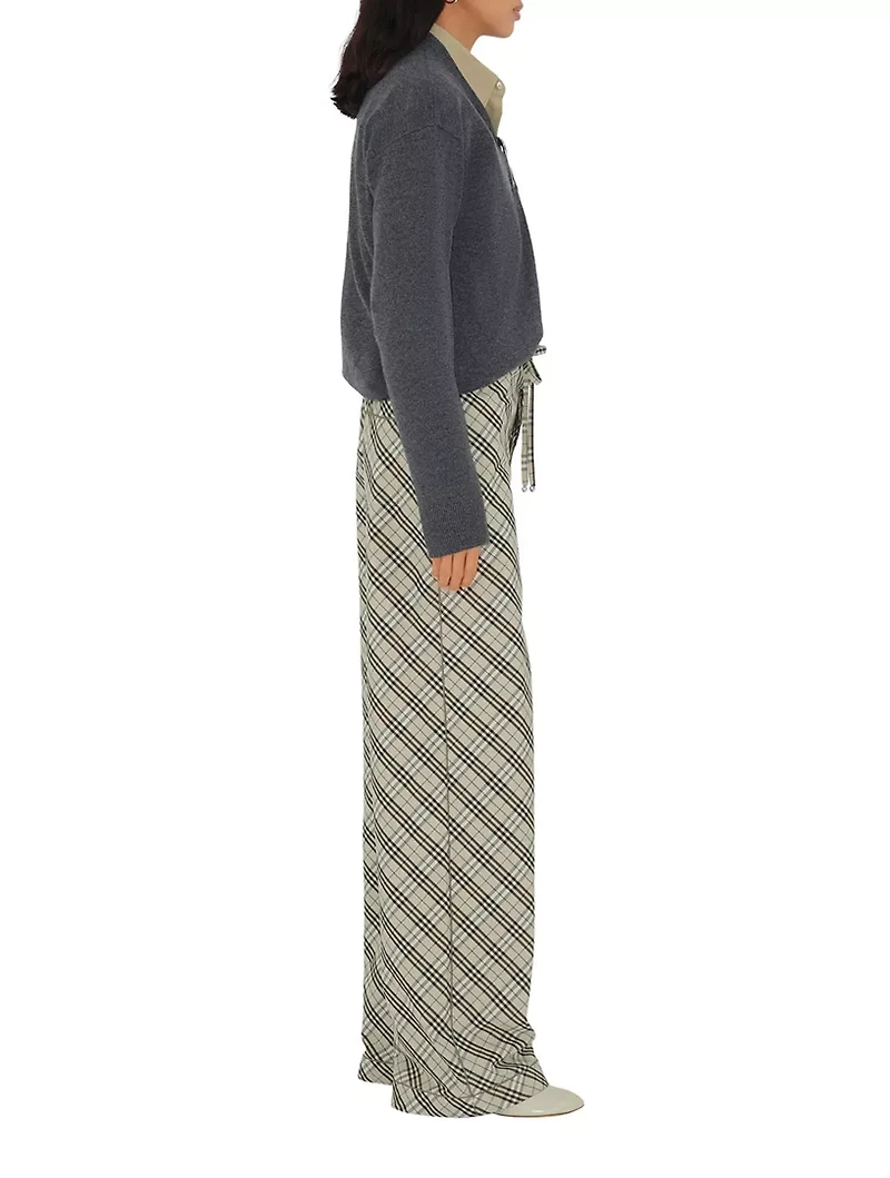 Check Cotton Pyjama Trousers