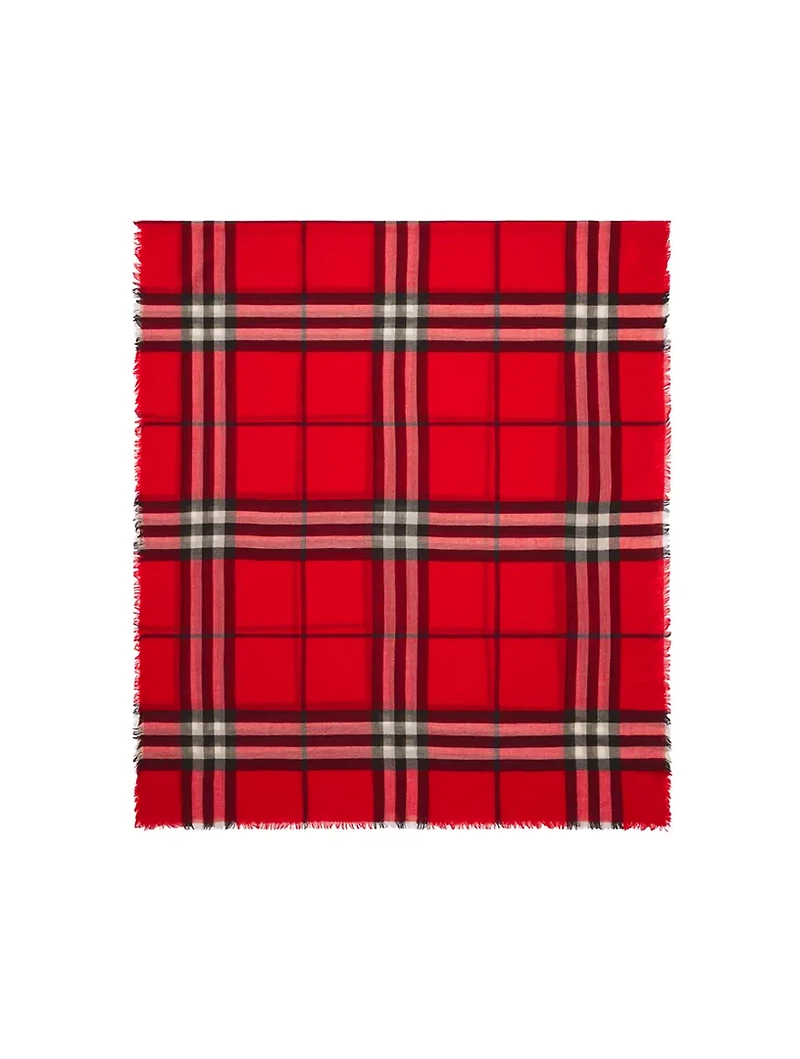 Check Wool Scarf