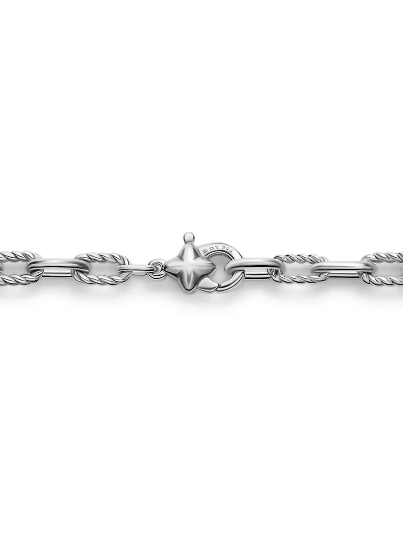 Pearl Classics Station Chain Necklace In Sterling Silver, 3mm