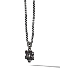Cable Star Of David Amulet In Sterling Silver