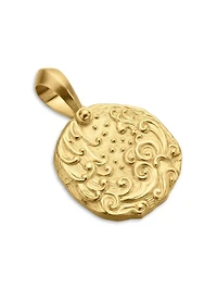 Aquarius Amulet In 18k Yellow Gold, 27mm