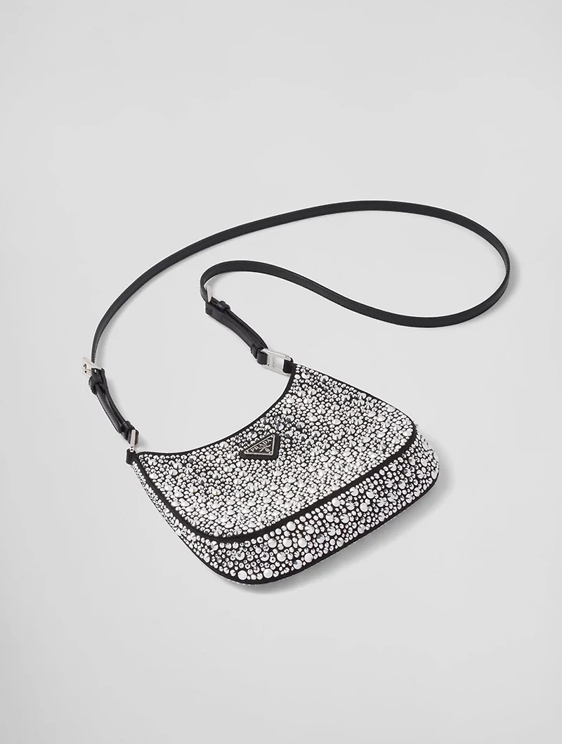 Prada Cleo Satin Bag With Crystals