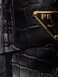 Croco-print Leather Loafers