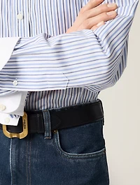 Flocked Denim Jeans
