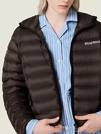 Light Pongé Down Hoodie Jacket
