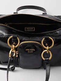 Prada Dangle Medium Leather Top-handle Bag