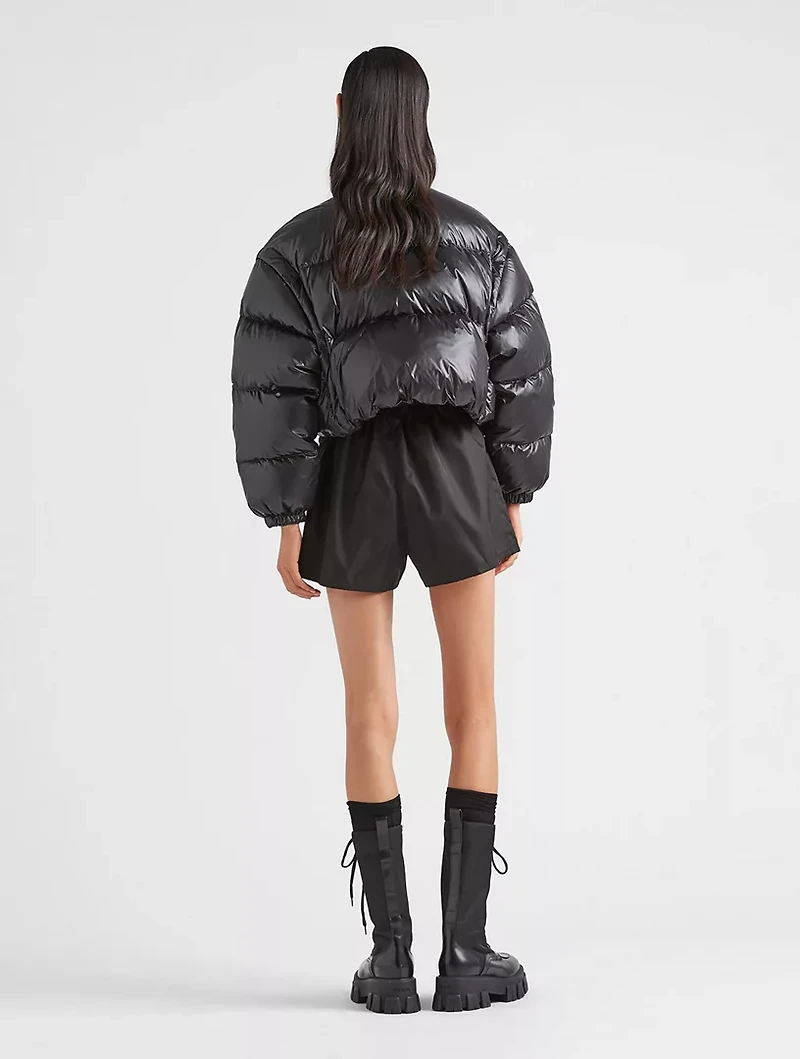 Re-nylon Cropped Convertible Down Jacket