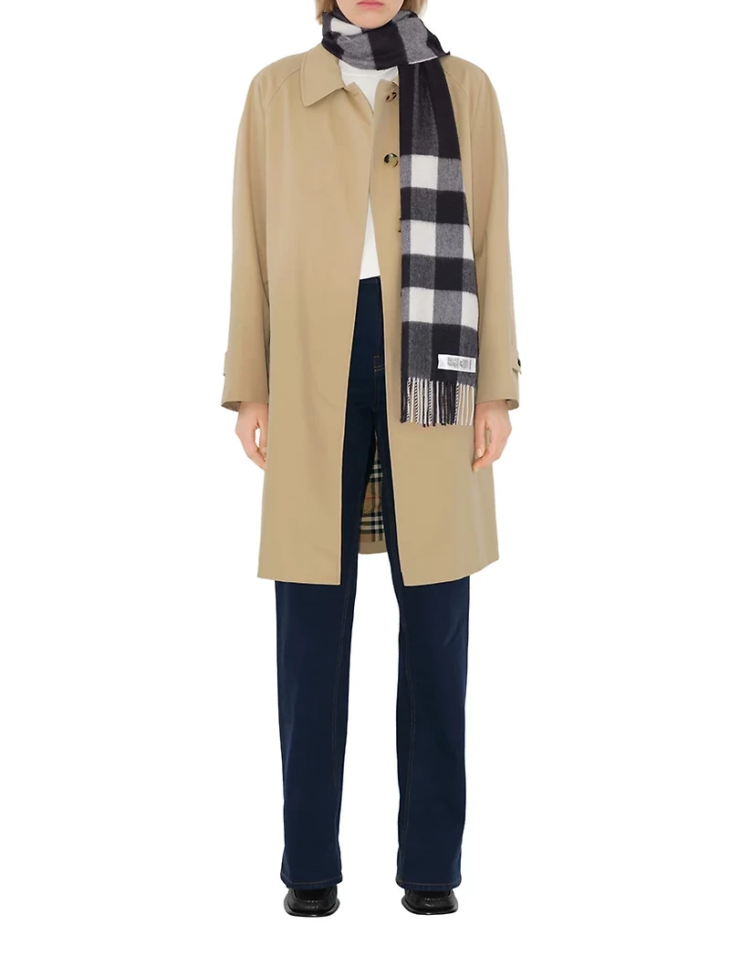 Check Cashmere Scarf