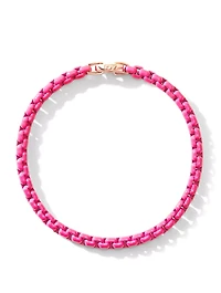 Dy Bel Aire Chain Bracelet Hot Pink With 14k Rose Gold Accent